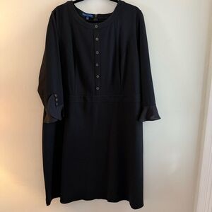Talbot’s Elegant Black Women's Dress - fabric is comfy and dressy